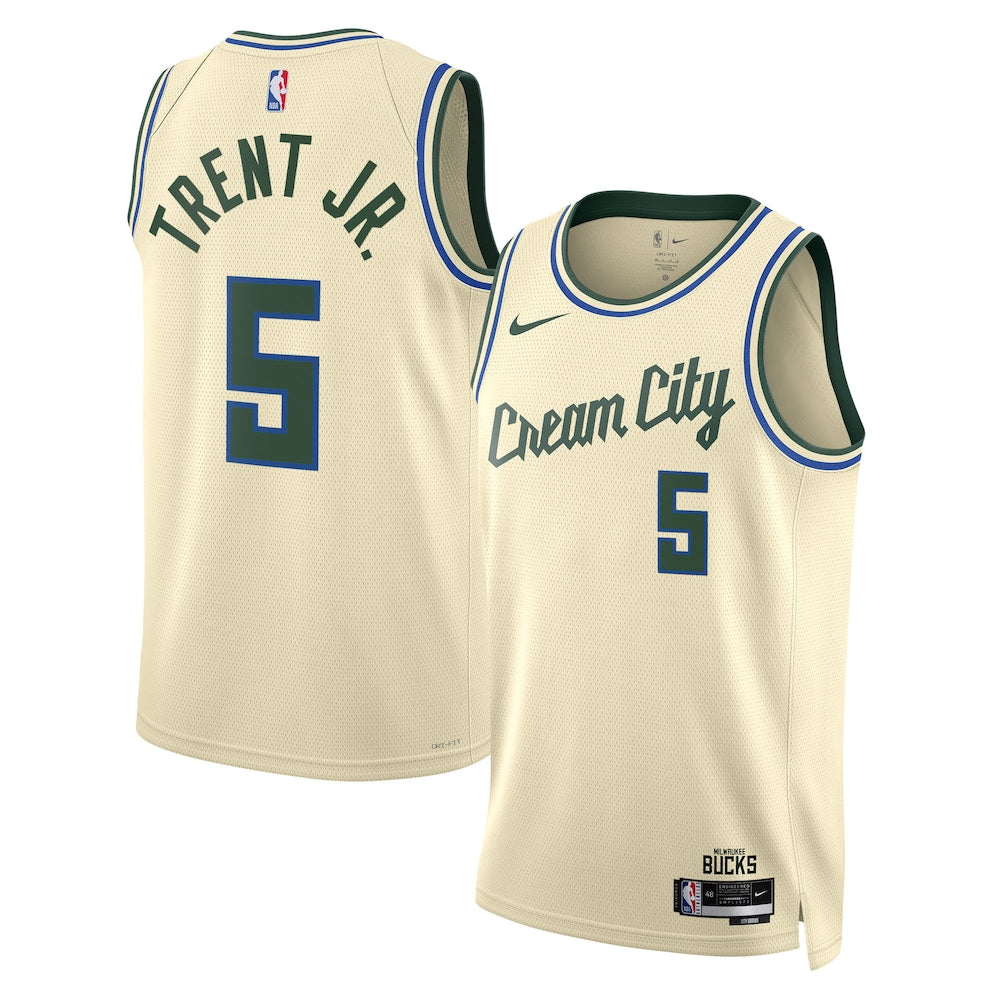 Milwaukee Bucks Gary Trent Jr 2025-26 City Edition Swingman Cream Jersey product image
