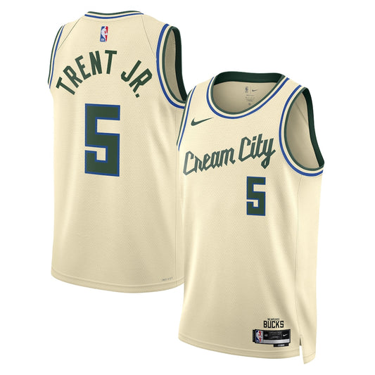 Milwaukee Bucks Gary Trent Jr 2025-26 City Edition Swingman Cream Jersey product image