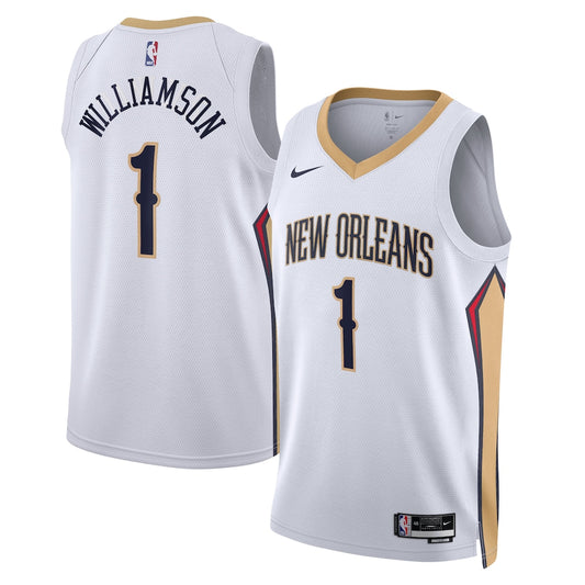 New Orleans Pelicans Zion Williamson Association Edition Swingman White Jersey product image
