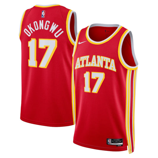 Atlanta Hawks Onyeka Okongwu Icon Edition Swingman Red Jersey product image