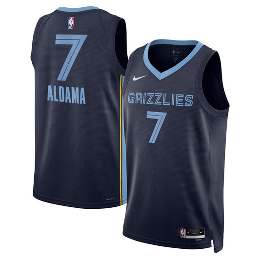 Memphis Grizzlies Santi Aldama Icon Edition Swingman Navy Jersey product image