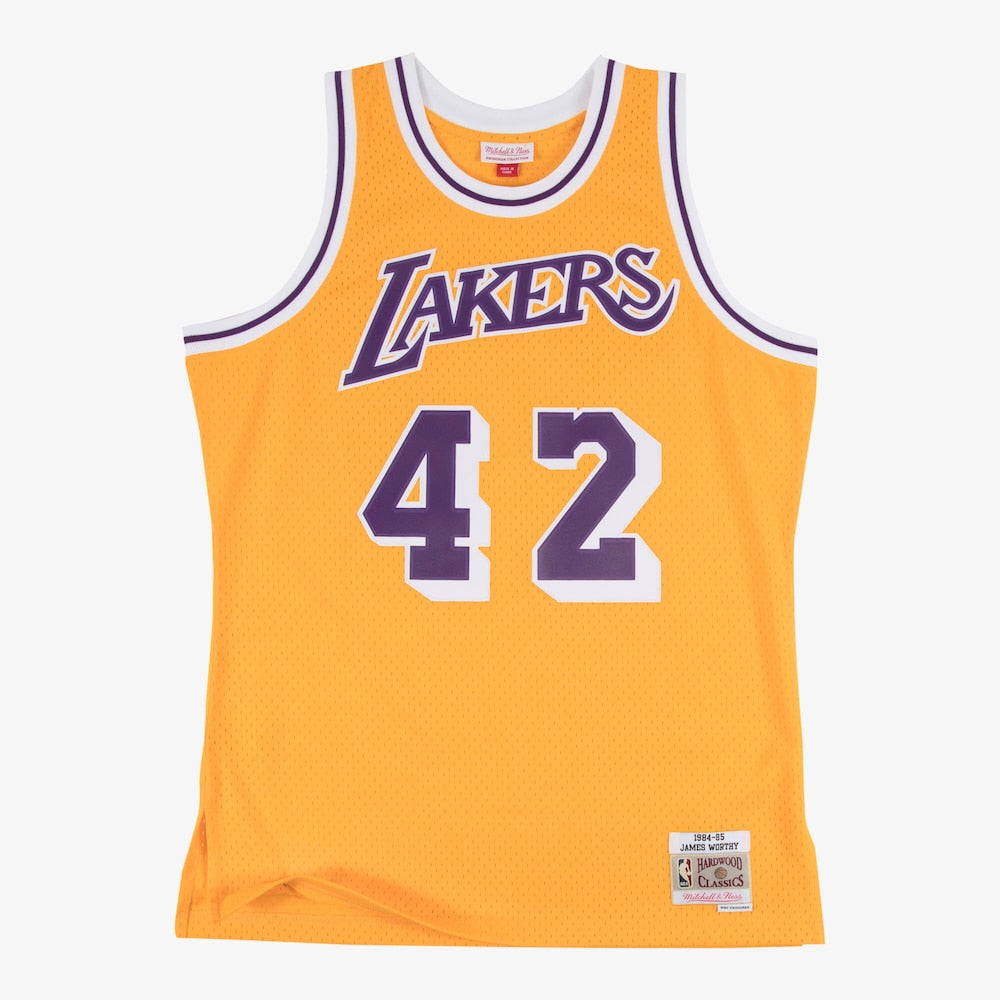 Los Angeles Lakers James Worthy 1984-85 Mitchell & Ness Swingman Jersey product image