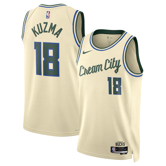 Milwaukee Bucks Kyle Kuzma 2025-26 City Edition Swingman Cream Jersey product image