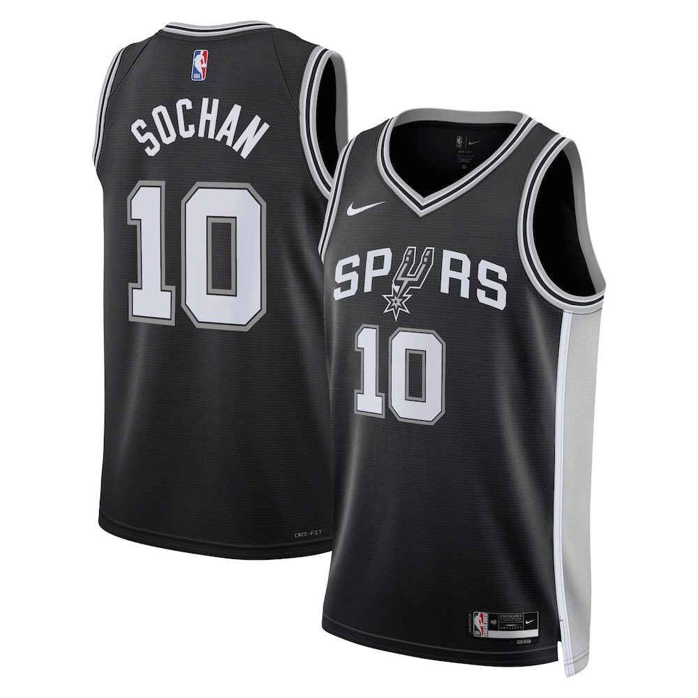 San Antonio Spurs Jeremy Sochan Icon Edition Swingman Black Jersey product image