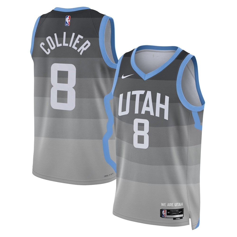 Utah Jazz Isaiah Collier 2025-26 City Edition Swingman Gray Jersey product image