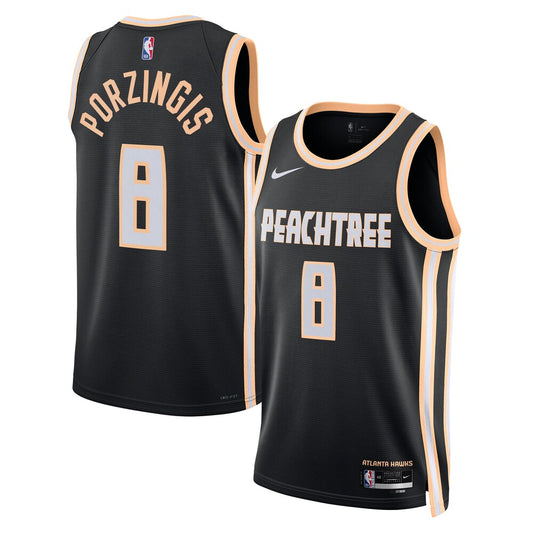 Atlanta Hawks Kristaps Porzi??is 2025-26 City Edition Swingman Black Jersey product image