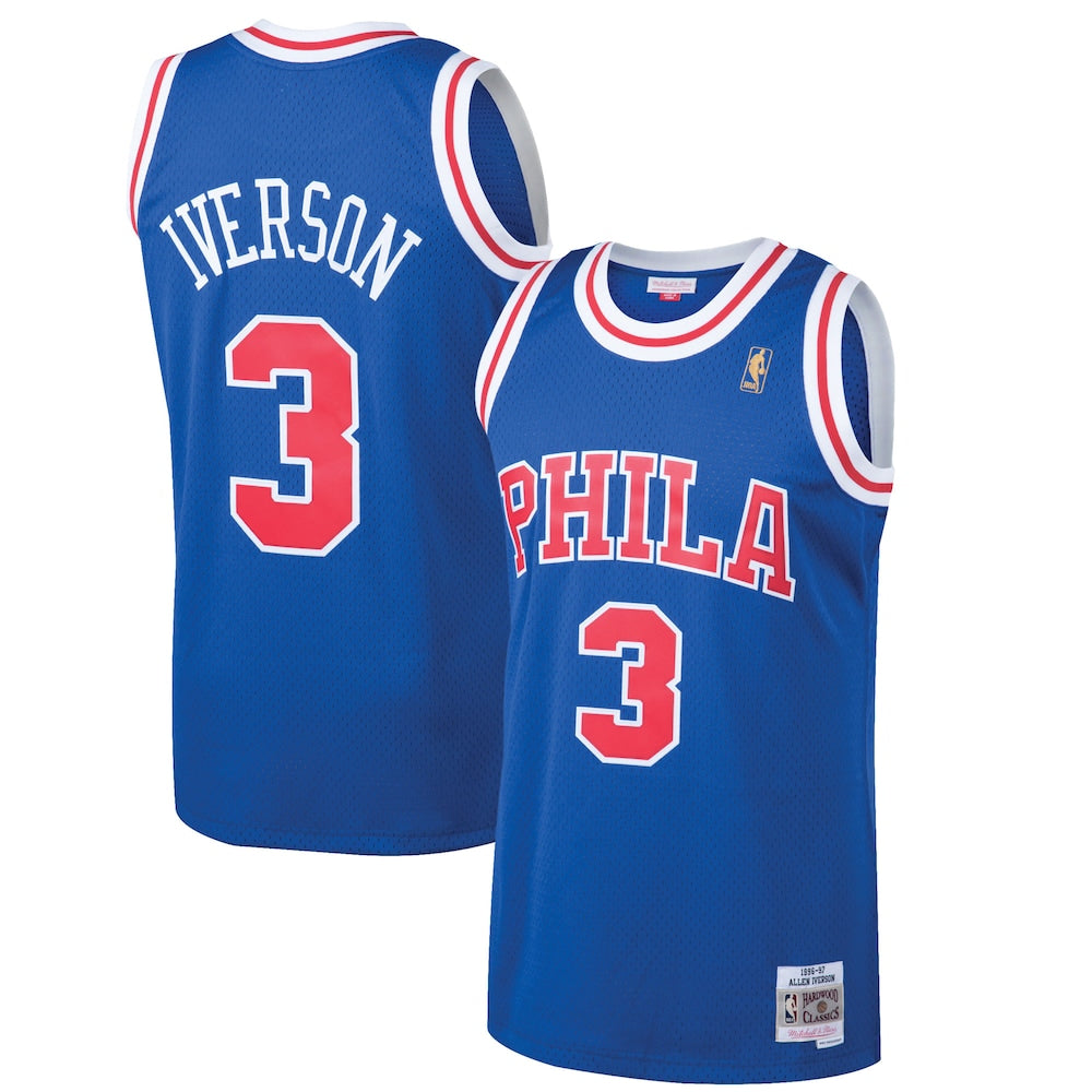 Philadelphia 76ers 1996-97 Mitchell & Ness Swingman Royal Jersey product image
