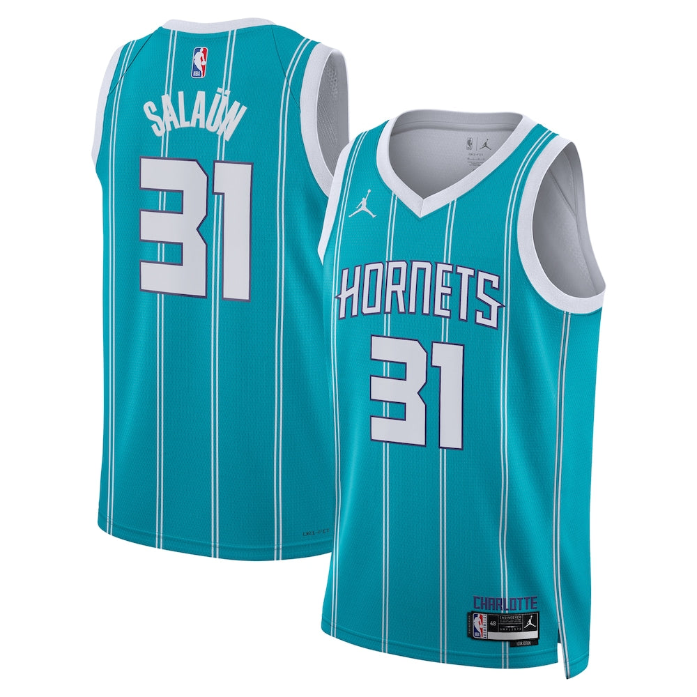 Charlotte Hornets Tidjane Salan Icon Edition Swingman Teal Jersey product image