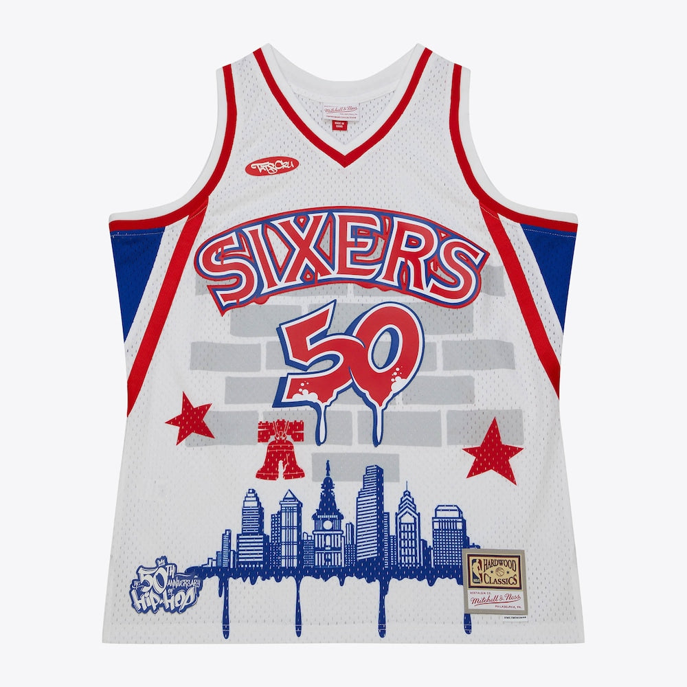 Philadelphia 76ers M&N X Tats Cru Jersey retro stitched fan jersey RTJ12985 image 1