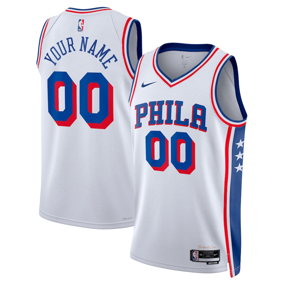 Philadelphia 76ers Association Swingman Jersey Custom retro stitched fan jersey RTJ12963 image 1