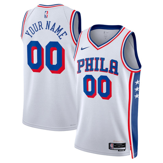 Philadelphia 76ers Association Swingman Jersey Custom retro stitched fan jersey RTJ12963 image 1