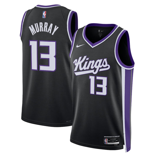Sacramento Kings Icon Edition Swingman Jersey Black Keegan Murray retro stitched fan jersey RTJ12951 image 1