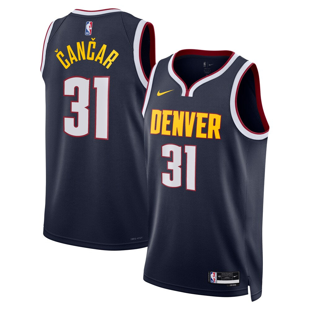 Denver Nuggets Icon Edition Swingman Jersey Navy Vlatko Anar retro stitched fan jersey RTJ12950 image 1
