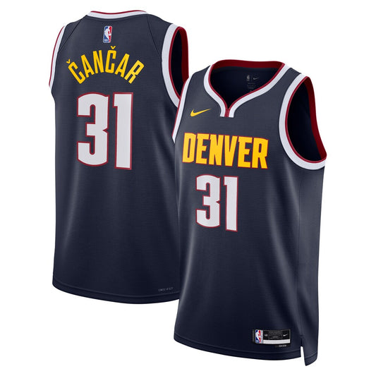 Denver Nuggets Icon Edition Swingman Jersey Navy Vlatko Anar retro stitched fan jersey RTJ12950 image 1
