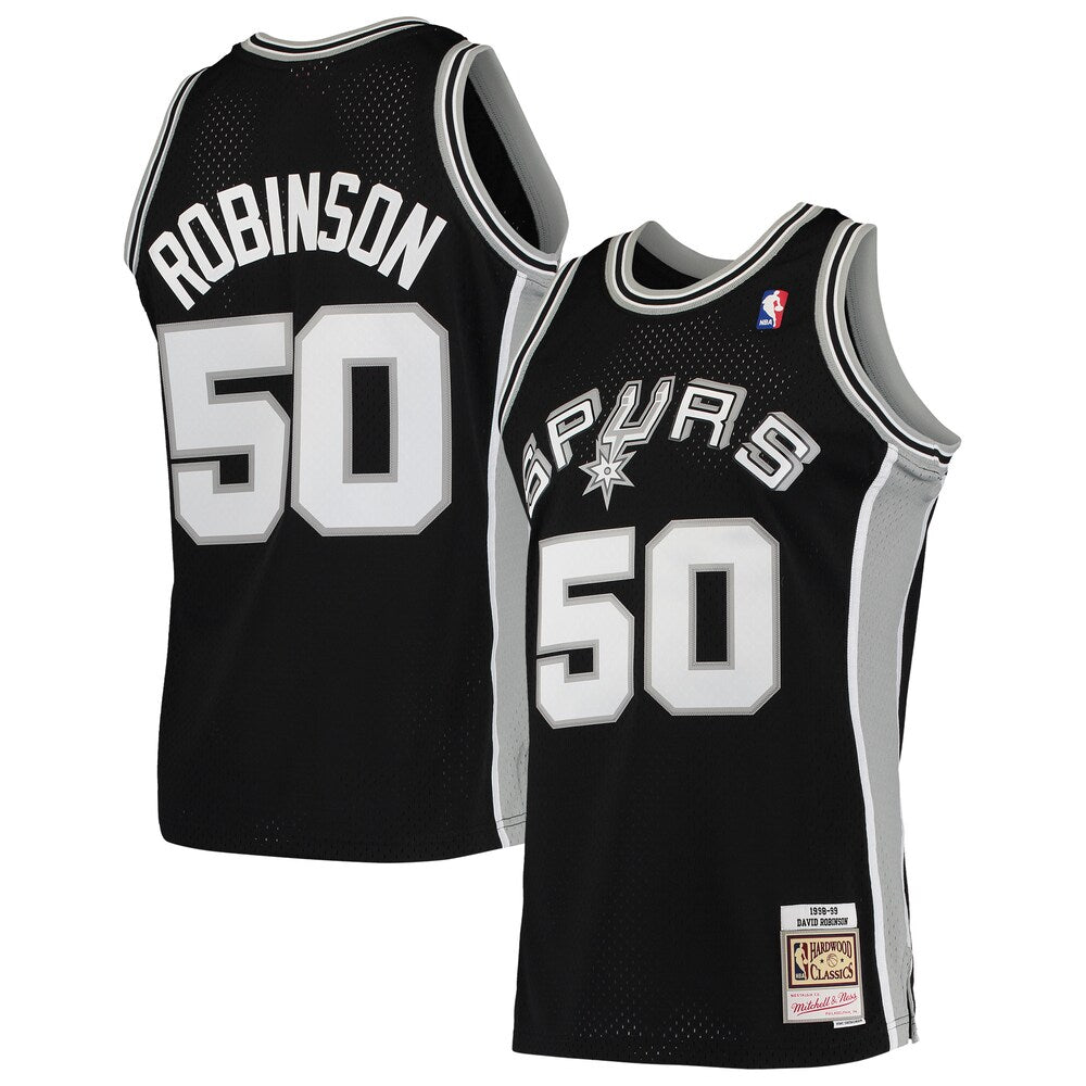 M&N David Robinson Black San Antonio Spurs Hardwood Classics 1998 99 Swingman Jersey retro stitched fan jersey