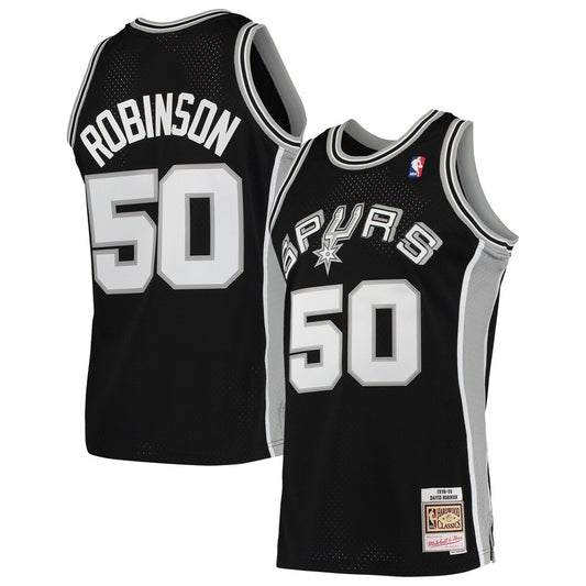 M&N David Robinson Black San Antonio Spurs Hardwood Classics 1998 99 Swingman Jersey retro stitched fan jersey