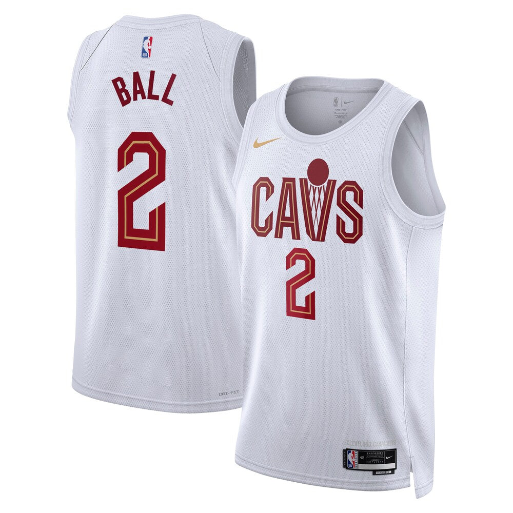Cleveland Cavaliers Association Edition Swingman Jersey White Lonzo Ball retro stitched fan jersey RTJ12937 image 1