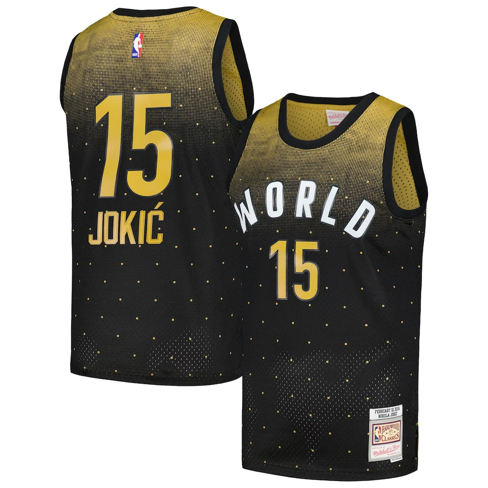 M&N Nikola Jokic Black 2016 NBA Rising Stars Challenge Hardwood Classics Swingman Jersey retro stitched fan jersey