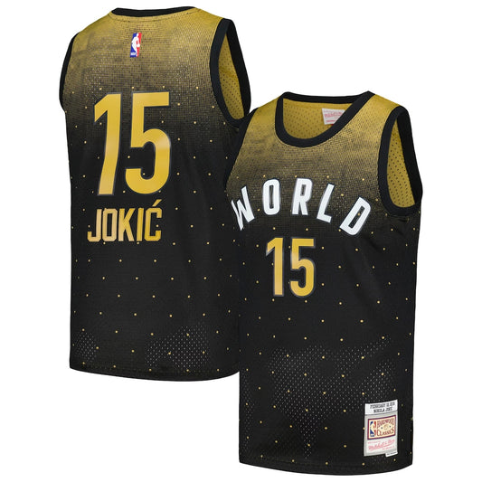 M&N Nikola Jokic Black 2016 NBA Rising Stars Challenge Hardwood Classics Swingman Jersey retro stitched fan jersey
