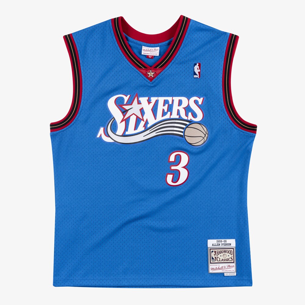 Philadelphia 76ers M&N Swingman Jersey Alternate Allen Iverson 1999 00 retro stitched fan jersey RTJ12930 image 1