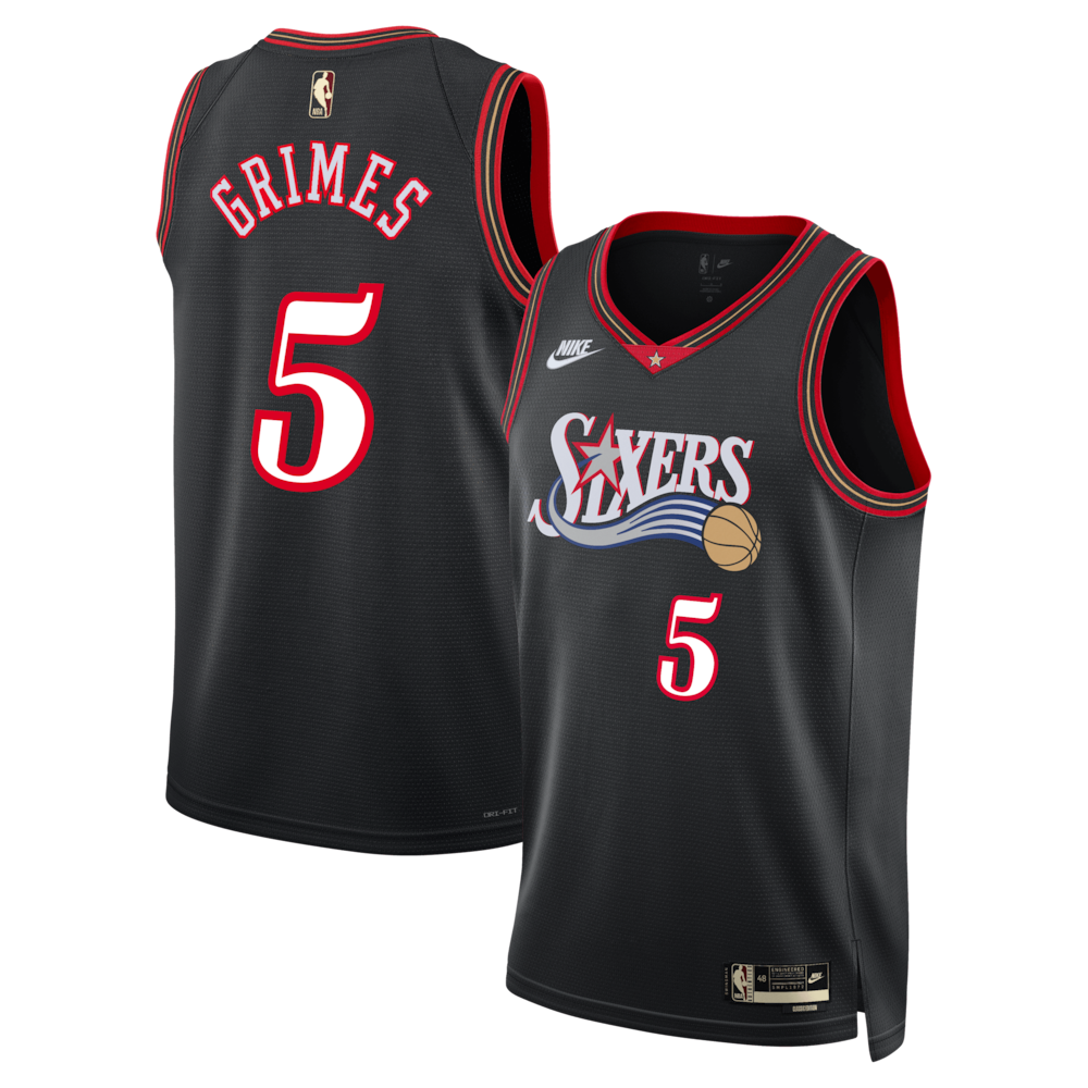 Philadelphia 76ers Classic Edition Jersey Black Quentin Grimes retro stitched fan jersey RTJ12929 image 1