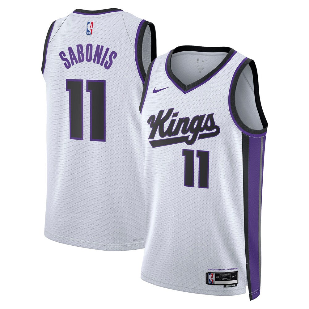 Sacramento Kings Association Edition Swingman Jersey White Domantas Sabonis retro stitched fan jersey RTJ12919 image 1