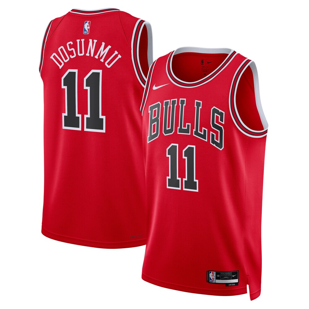 Chicago Bulls Icon Edition Swingman Jersey Red Ayo Dosunmu retro stitched fan jersey RTJ12910 image 1