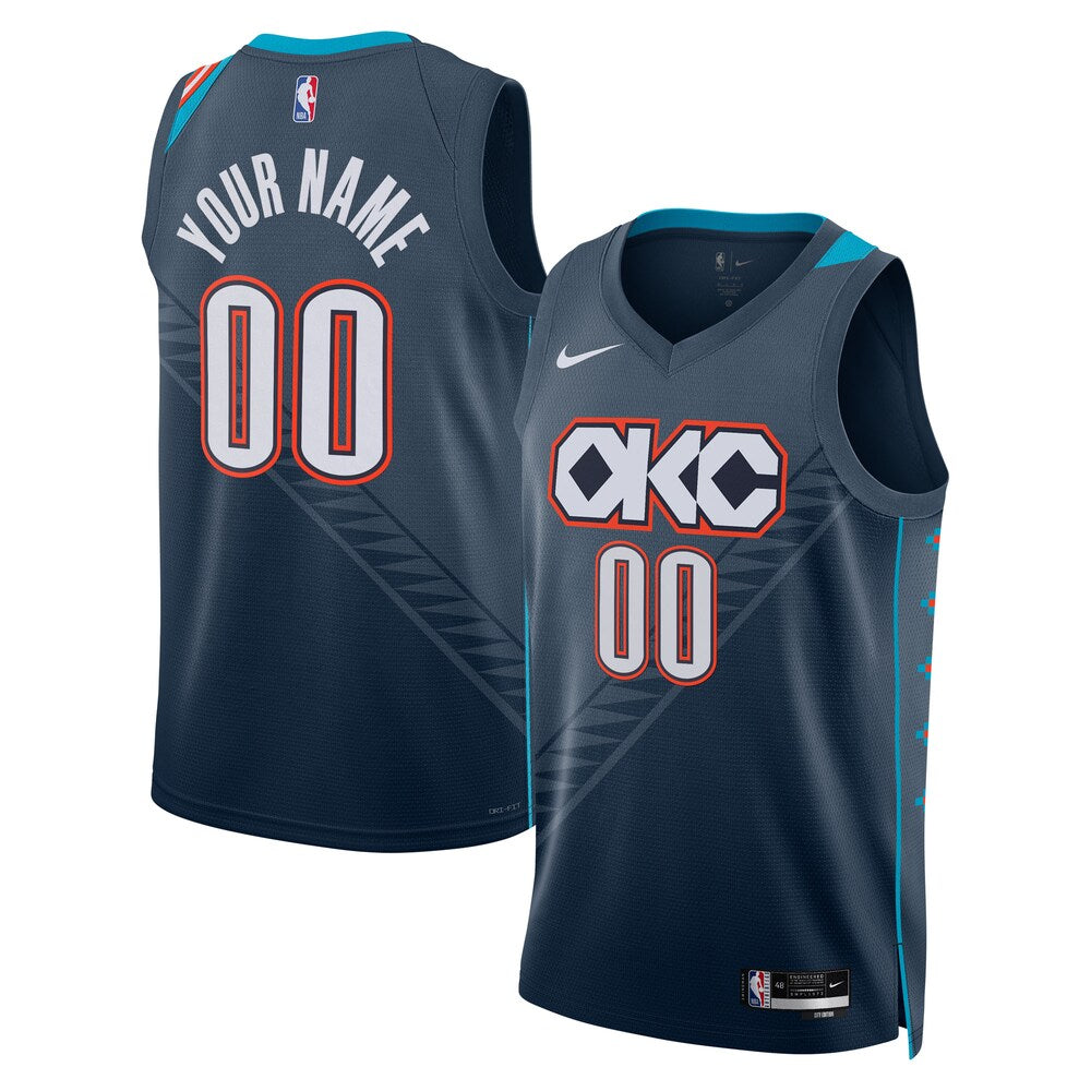 Oklahoma City Thunder 2025 26 City Edition Swingman Jersey Custom retro stitched fan jersey RTJ12906 image 1