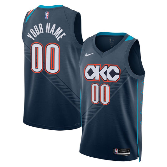 Oklahoma City Thunder 2025 26 City Edition Swingman Jersey Custom retro stitched fan jersey RTJ12906 image 1