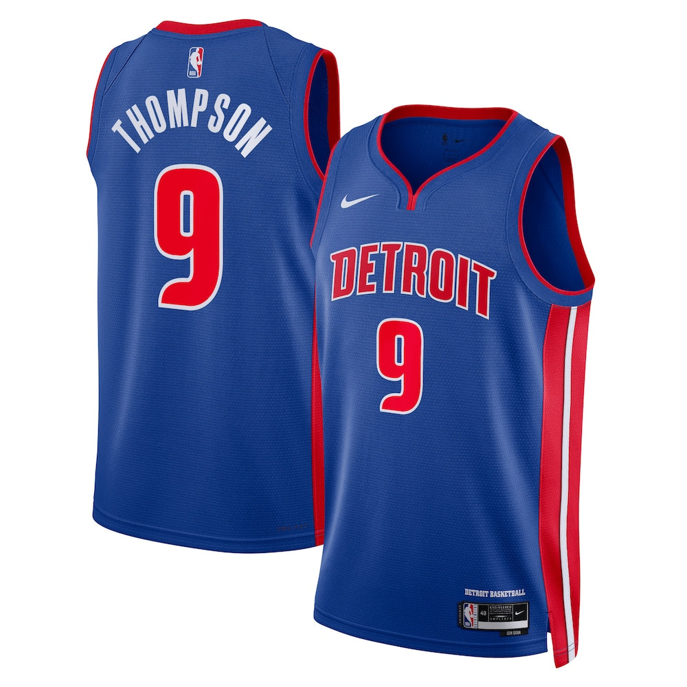 Detroit Pistons Icon Edition Swingman Jersey Blue Ausar Thompson retro stitched fan jersey RTJ12901 image 1