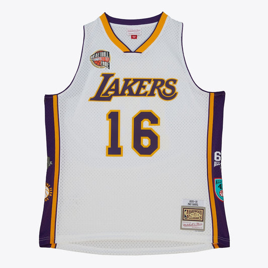 Los Angeles Lakers M&N Hof Swingman Jersey Pau Gasol 1 retro stitched fan jersey RTJ12900 image 1