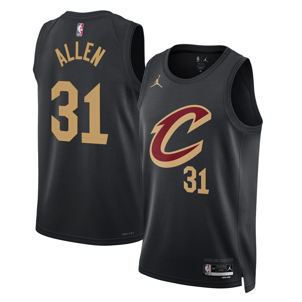 Cleveland Cavaliers Jordan Statement Edition Swingman Jersey Black Jarrett Allen retro stitched fan jersey RTJ12881