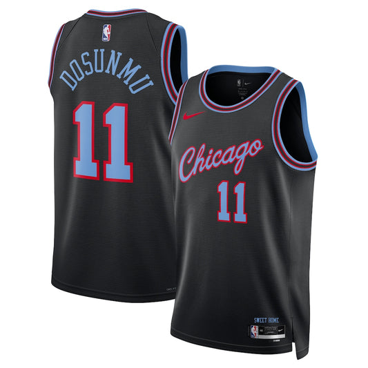 Chicago Bulls 2025 26 City Edition Swingman Jersey Black Ayo Dosunmu retro stitched fan jersey RTJ12875 image 1