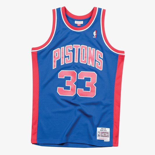 Detroit Pistons M&N Swingman Jersey Road Grant Hill 1995 96 retro stitched fan jersey RTJ12832 image 1