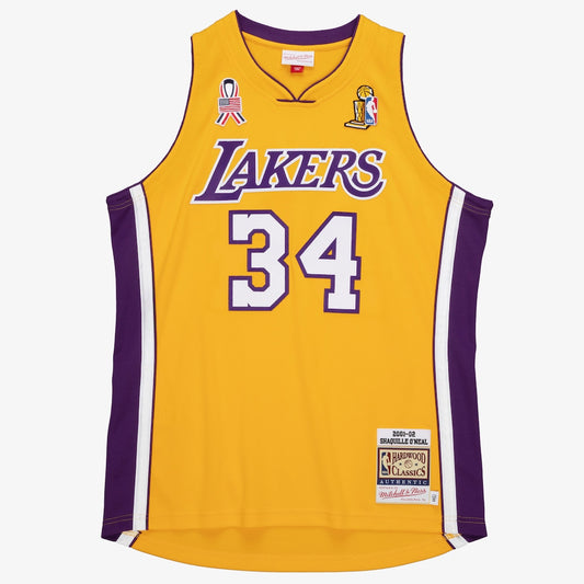 Los Angeles Lakers M&N Jersey Shaquille Oneal 2001 02 retro stitched fan jersey RTJ12824 image 1