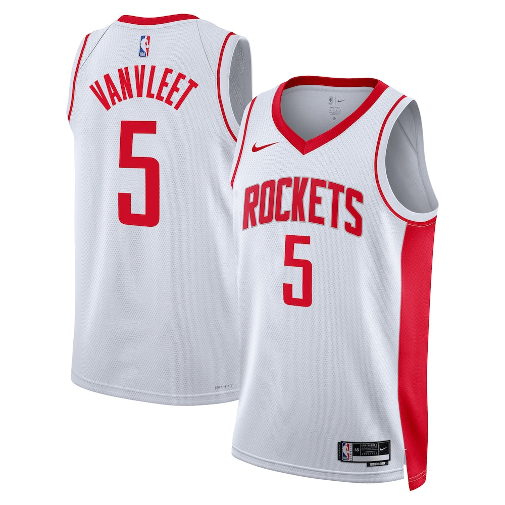 Houston Rockets Association Edition Swingman Jersey White Fred Vanvleet retro stitched fan jersey RTJ12829 image 1