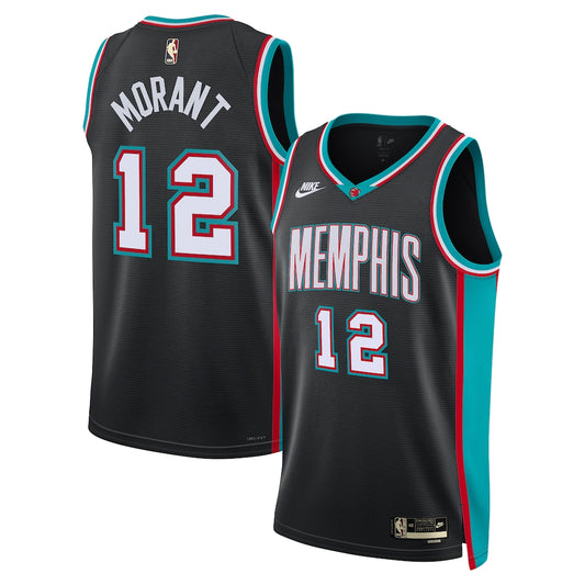 Memphis Grizzlies Classic Edition Jersey Black Ja Morant retro stitched fan jersey RTJ12828 image 1