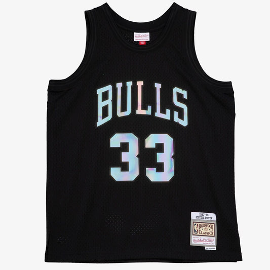 Chicago Bulls M&N Iridescent Swingman Jersey Scottie Pippen 1997 retro stitched fan jersey RTJ12820 image 1