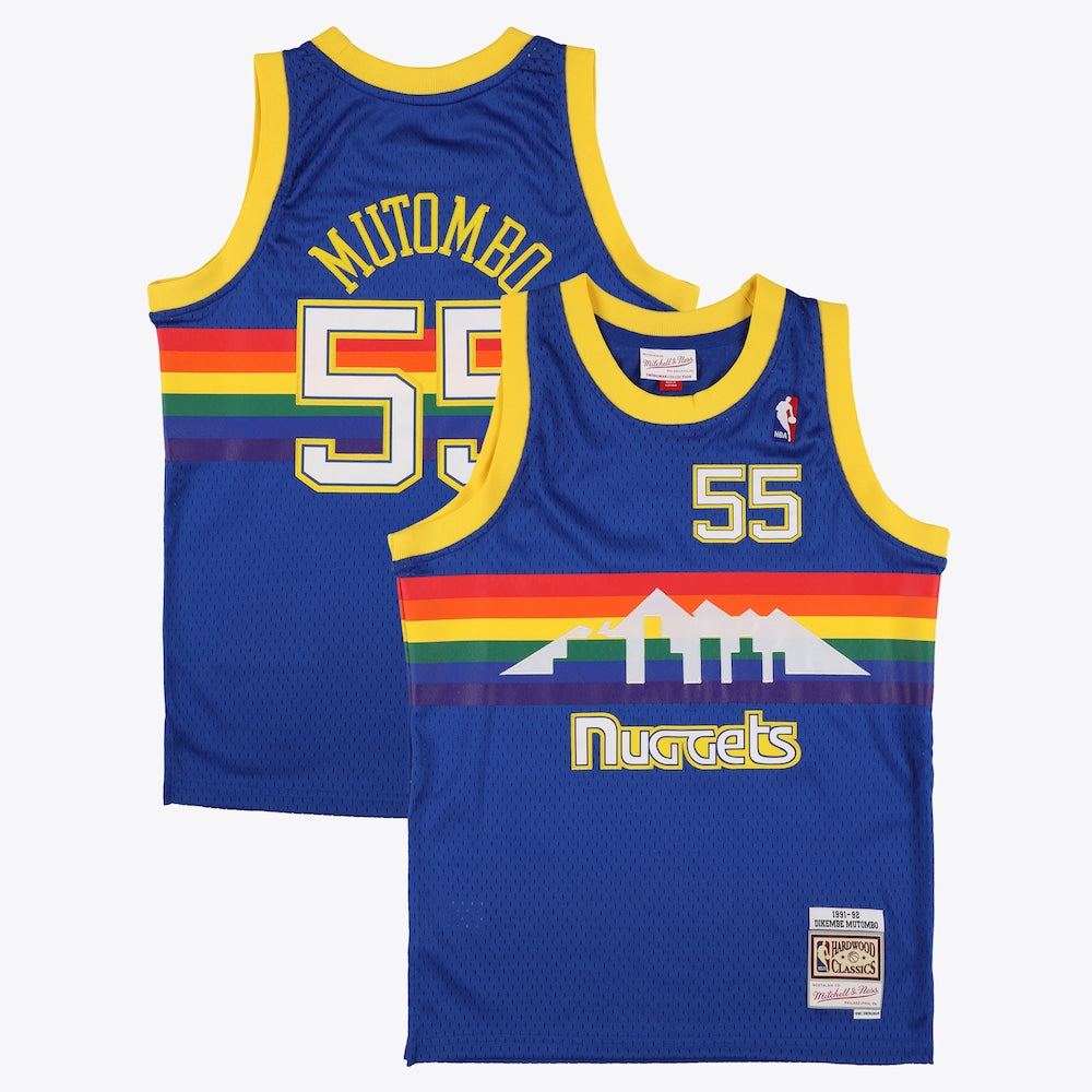 Denver Nuggets M&N Road Swingman Jersey Dikembe Mutombo retro stitched fan jersey RTJ12813 image 1