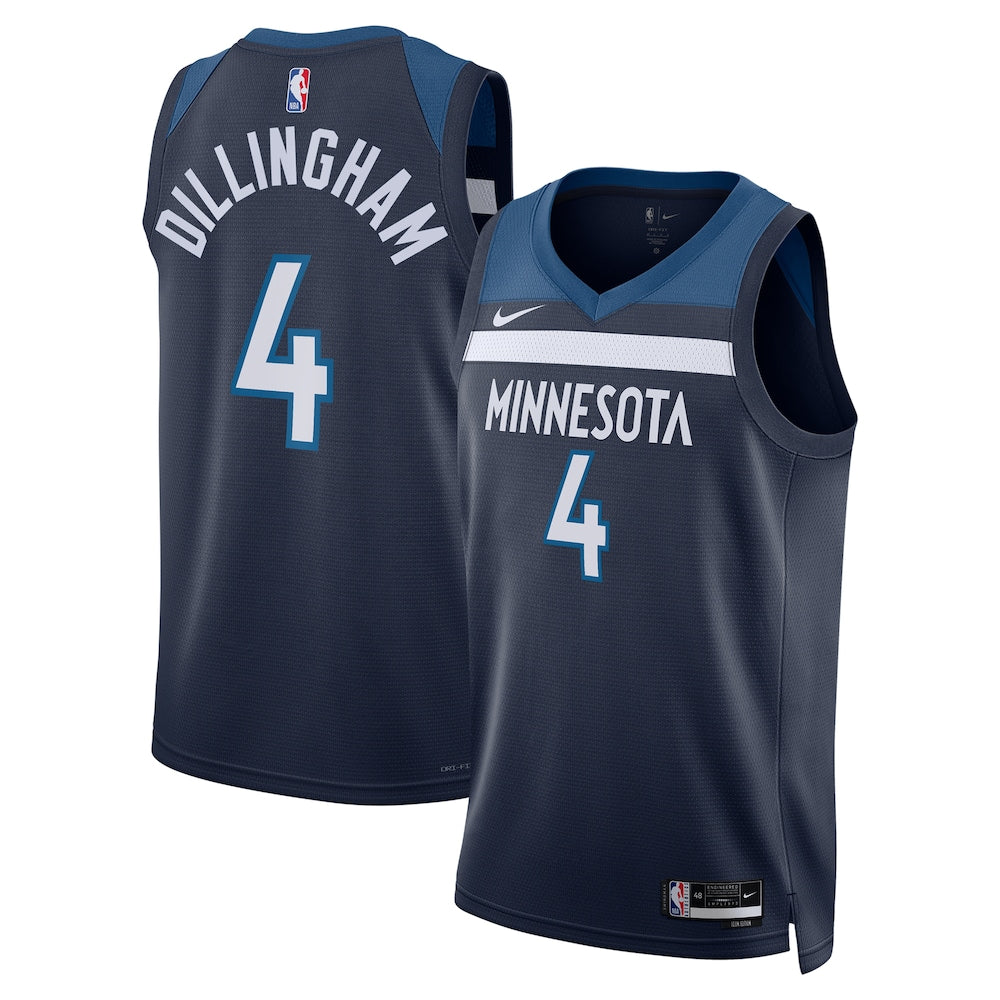 Minnesota Timberwolves Icon Swingman Jersey Navy Rob Dillingham retro stitched fan jersey RTJ12799 image 1