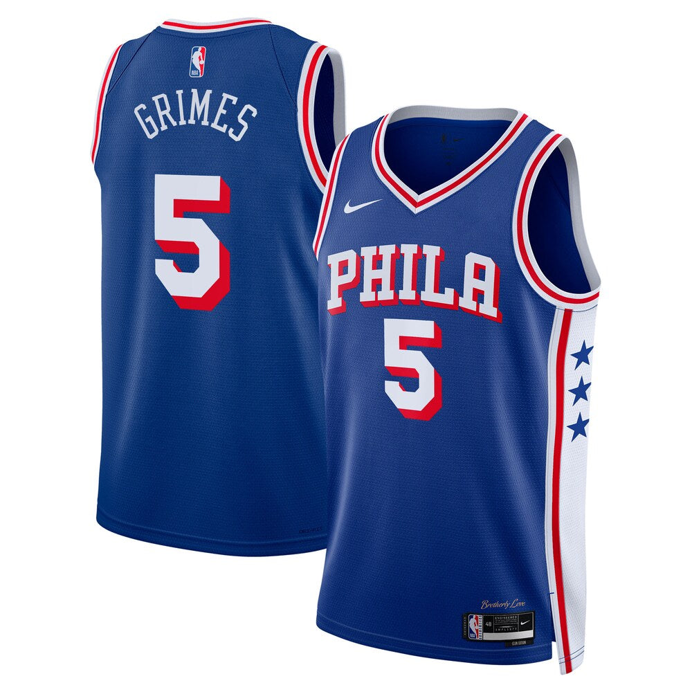Philadelphia 76ers Icon Edition Swingman Jersey Royal Quentin Grimes retro stitched fan jersey RTJ12785 image 1