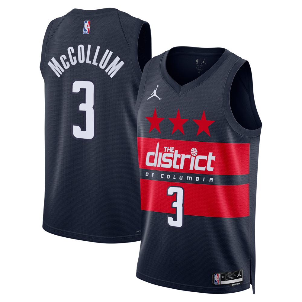 Washington Wizards Jordan Brand Statement Edition Swingman Jersey Navy Cj Mccollum retro stitched fan jersey RTJ12768