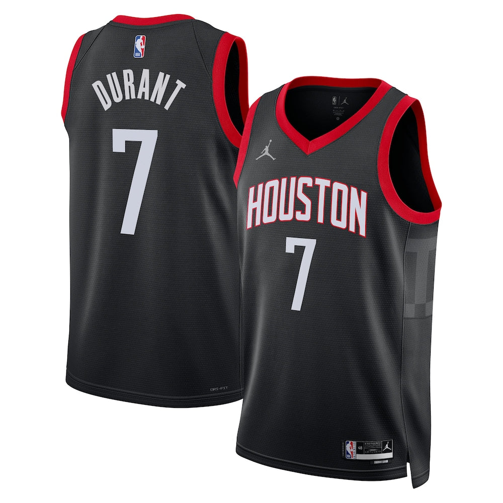 Houston Rockets Jordan Brand Statement Edition Swingman Jersey Black Kevin Durant retro stitched fan jersey RTJ12754
