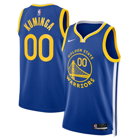 Golden State Warriors Icon Edition Swingman Jersey Royal Jonathan Kuminga retro stitched fan jersey RTJ12759 image 1