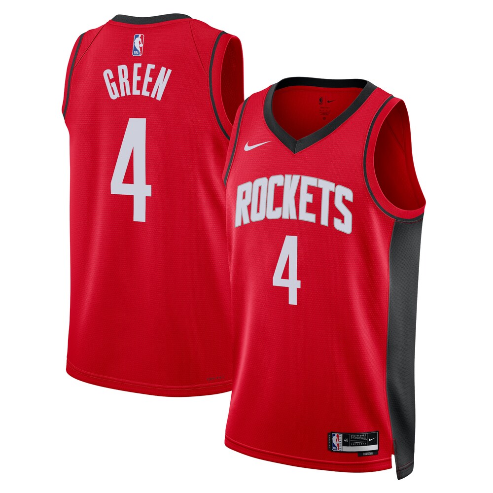 Houston Rockets Icon Edition Swingman Jersey Red Jalen Green retro stitched fan jersey RTJ12756 image 1