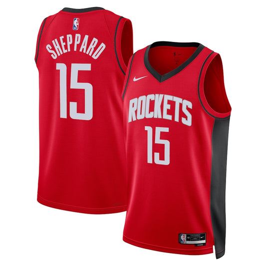 Houston Rockets Icon Swingman Jersey Red Reed Sheppard retro stitched fan jersey RTJ12748 image 1