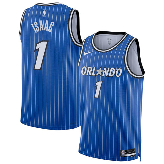 Orlando Magic Replica Icon Edition Swingman Jersey Blue Jonathan Isaac retro stitched fan jersey RTJ12724 image 1