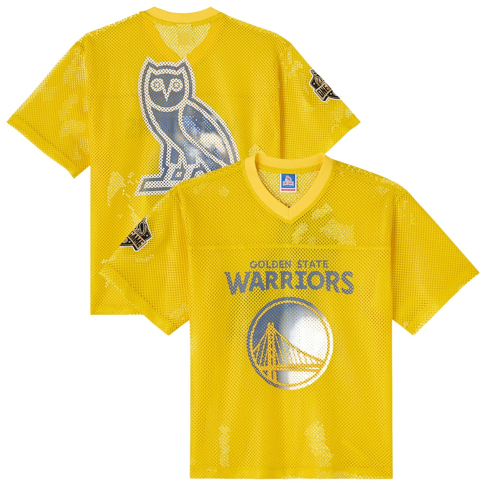 Golden State Warriors X Ovo Mesh Football Jersey retro stitched fan jersey RTJ12705 image 1