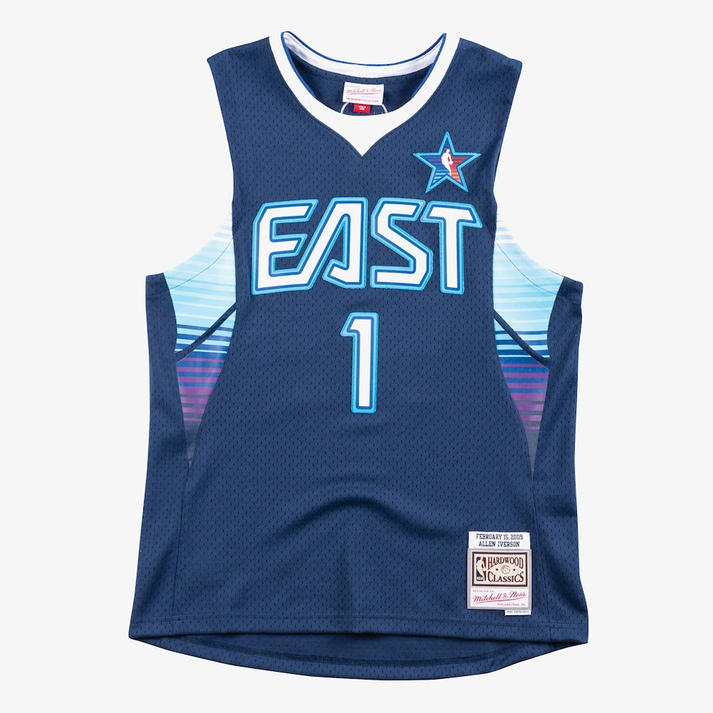 NBA All Star East M&N Swingman Jersey Allen Iverson 2009 retro stitched fan jersey RTJ12712 image 1