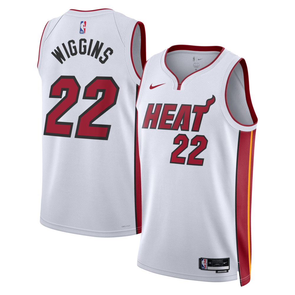 Miami Heat Association Edition Swingman Jersey White Andrew Wiggins retro stitched fan jersey RTJ12691 image 1